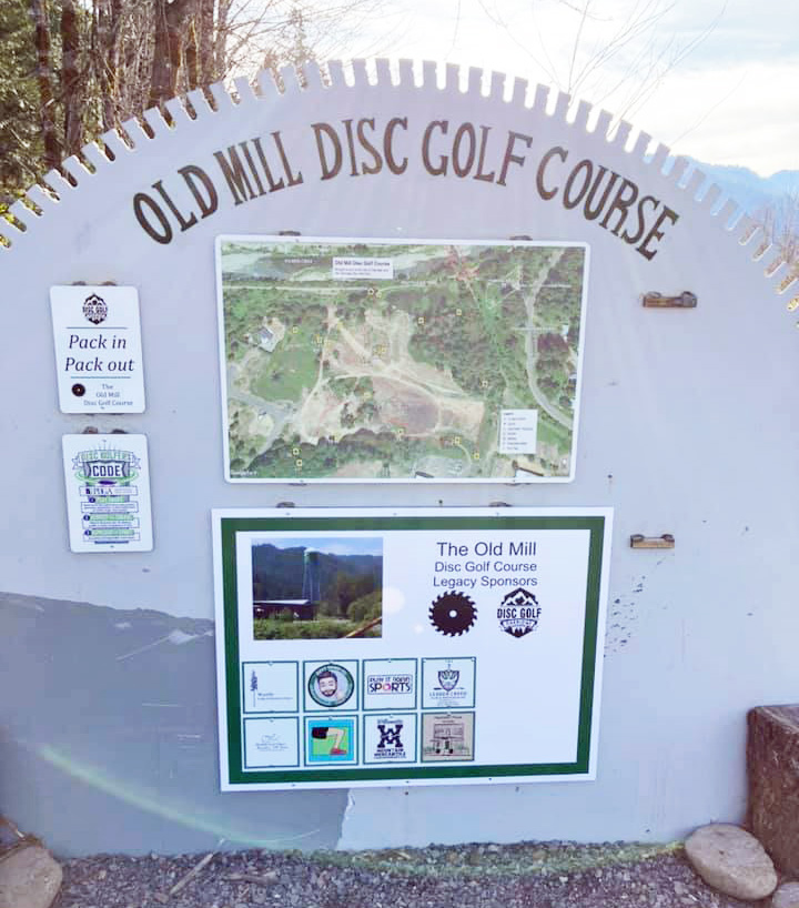 Old Mill Disc Golf Course: sign